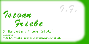 istvan friebe business card